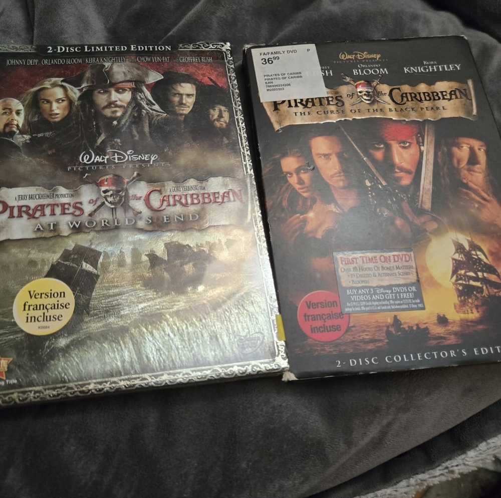 Disney Pirates of the Caribbean DVD Set & At World's End